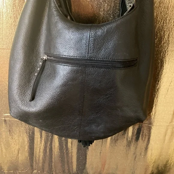 Harley-Davidson Black Studded Fringe Hobo Bag - Picture 6 of 8